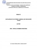 DOTACIÓN DE FACTORES Y MODELO DE HECKCHER - OHLIN
