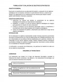 RESUMEN DE LA FORMULACION Y EVALUACION DE OBJETIVOS ESTRATEGICOS