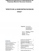 “EFECTO DE LA SUBCONTRATACION EN CHILE”