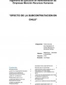 Efecto de la subcontratacion en Chile