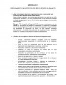 MODULO 1 DIPLOMADO EN GESTION DE RECURSOS HUMANOS