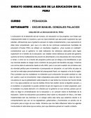 Un Ensayo sobre análisis de la educación en el Perú