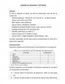 Sumario de hardware y software