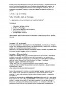 ACTIVIDAD 1: (6 HS CÁTEDRA) Taller: El hombre desde la Psicología