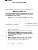 TÉCNICAS DE LITIGACION ORAL