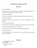Actividades del trabajo en clase Diagnóstico