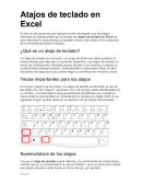 Atajos de teclado en Excel