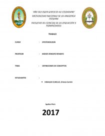 DEFINICIONES DE CONCEPTOS EPISTEMOLOGÍA. Página 1