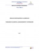 LÍNEAS DE INVESTIGACIÓN DE LA CARRERA DE TECNOLOGÍA EN LOGÍSTICA, ALMACENAMIENTO Y DISTRIBUCIÓN