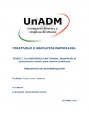 Unidad 1. La creatividad y el ser humano: despertando el pensamiento creativo para resolver problemas
