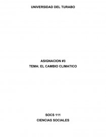 TEMA: EL CAMBIO CLIMATICO. Página 1
