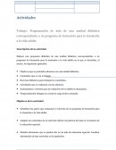 Programación de aula de una unidad didáctica correspondiente a un programa de formación para la transición a la vida adulta