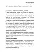 RESUMEN ORIGEN DEL TRABAJO SOCIAL COMUNITARIO