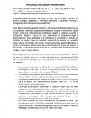 DISCURSO DE ORDEN POR NAVIDAD