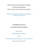 IMPLEMENTACION DEL MRP EN LA EMPRESA “ALIMENTOS ARANDAS”