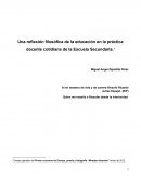 Una reflexión filosófica de la educación en la práctica docente cotidiana de la Escuela Secundaria