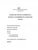Alumnos que viven en el interior de la provincia y su desempeño en la Institución Escolar