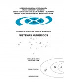 CUADERNO DE TRABAJO DEL CURSO DE MATEMÁTICAS SISTEMAS NUMÉRICOS