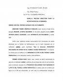 SUMILLA: PRECISA DIRECCION PARA LA NOTIFICACION DE LA DEMANDA