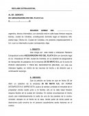 RECLAMO EXTRAJUDICIAL AL SR. GERENTE DE ASEGURADORA RIO DEL PLATA S.A