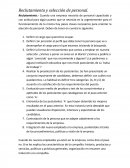 Pasos para elel reclutamiento y seleccion de personal