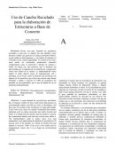 Uso de Caucho Reciclado para la elaboración de Estructuras a Base de Concreto