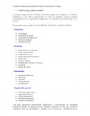 Etapas del Plan del Marketing Internacional