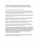 FONAVISTAS DENUNCIAN A MIEMBROS DE COMISIÓN FONAVI POR PERJUDICAR DEVOLUCIÓN DE APORTES