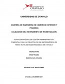 PLAN ESTRATÉGICO DE GESTIÓN ADMINISTRATIVA Y COMERCIAL PARA LA CREACIÓN DE UNE MICROEMPRESA DE TINTES TEXTILES BIODEGRADABLES EN OTAVALO