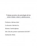 Trabajo practico de psicología de los ciclos vitales: niñez y adolescencia