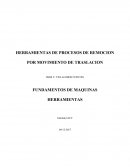 HERRAMIENTAS DE PROCESOS DE REMOCION POR MOVIMIENTO DE TRASLACION