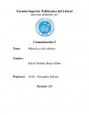 Minería a cielo abierto en Ecuador