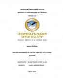 MARCO TEORICO ANALISIS DESCRIPTIVO DEL SECTOR TURISTICO EN LA CIUDAD