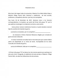 Programa civico El miedo del león. Página 1
