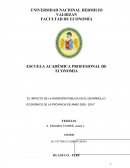 “EL IMPACTO DE LA INVERSIÓN PÚBLICA EN EL DESARROLLO ECONÓMICO DE LA PROVINCIA DE AMBO 2005 - 2016”