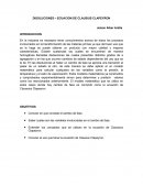 DISOLUCIONES – ECUACION DE CLAUSIUS CLAPEYRON