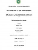 PROPUESTA DE UN PROGRAMA PARA EL MANEJO DE RESIDUOS EN EL RELLENO SANITARIO DE LA CIUDAD DEL PUYO