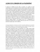 Cuál es el origen de la filosofía?