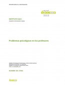 Problemas psicológicos en los profesores
