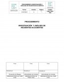 PROCEDIMIENTO INVESTIGACIÓN Y ANÁLISIS DE INCIDENTES-ACCIDENTES