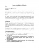 Leyes de la Logica Dialectica, Por Jheyson A. Cubas