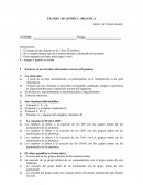 EXAMEN DE QUÍMICA ORGANICA PROF. VICTORIA MAIER