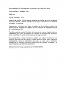 Nombre del artículo: Apuntes sobre el pronóstico de la falla renal aguda