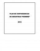 PLAN DE CONTINGENCIAS DE INDUSTRIAS “NOMBRE”