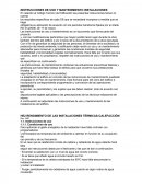 INSTRUCCIONES DE USO Y MANTENIMIENTO INSTALACIONES