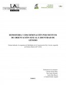 HOMOFOBIA Y DISCRIMINACIÓN POR MOTIVOS DE ORIENTACIÓN SEXUAL E IDENTIDAD DE GÉNERO