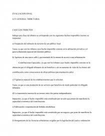 LEY GENERAL TRIBUTARIA CASO LOS TRIBUTOS. Página 1