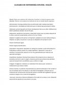 GLOSARIO DE ENFERMERÍA EN INGLÉS