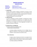 MEMORIA DESCRIPTIVA DE ARQUIETCTURA - GRIFO