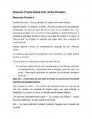 Como es un buen Resumen Prueba Global Arte.